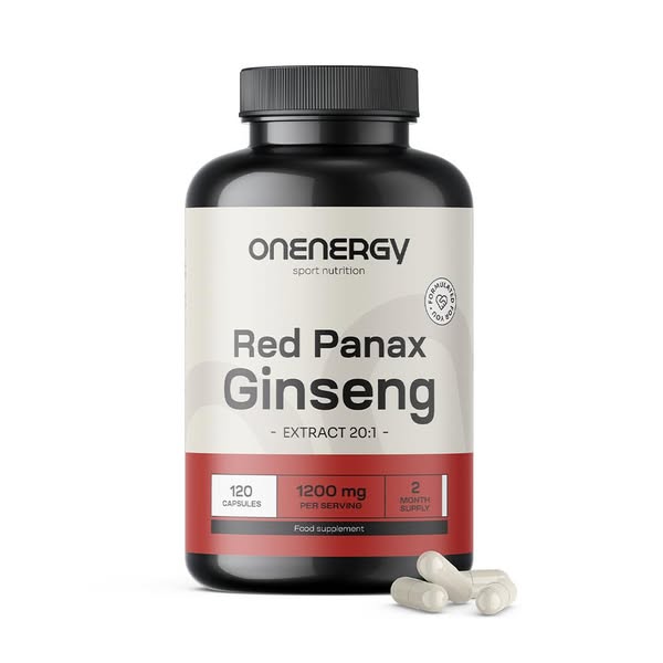 Ginseng vermelho panax - extrato de ginseng vermelho 1200 mg, 120 cápsulas