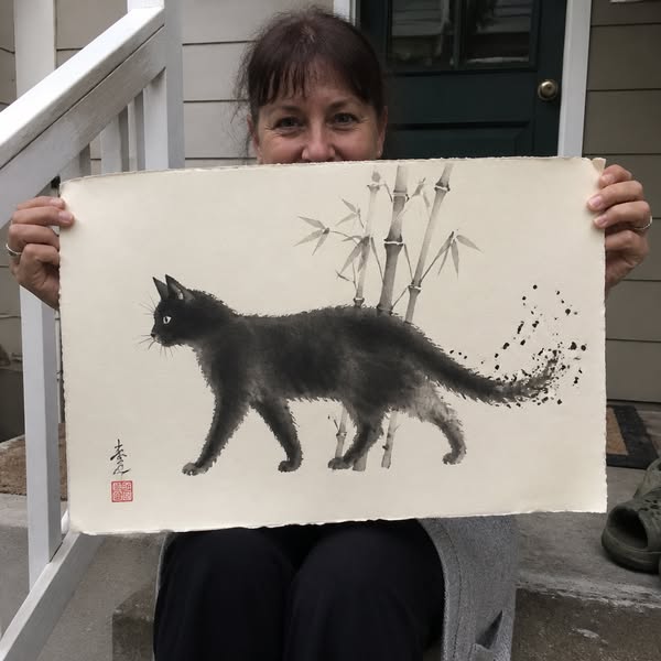 Learn The Ancient Japanese Art Of Painting Ink Cats