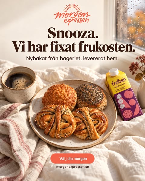 Snooza. Vi har fixat frukosten.