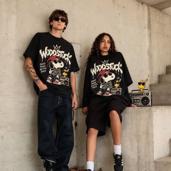 Hip Hop DJ Beagle Streetwear Tee