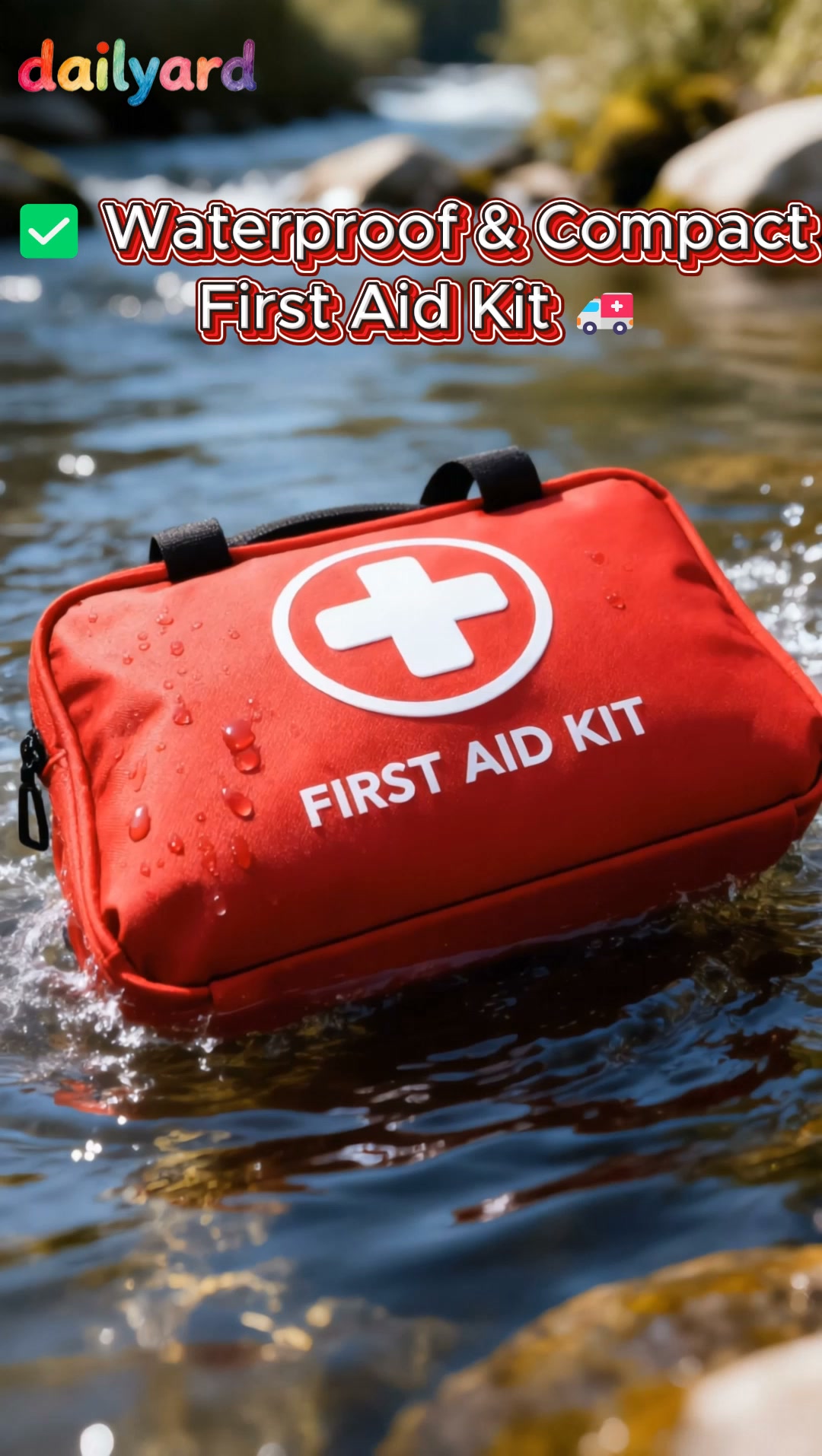 Waterproof Compact Trauma First Aid Kit | Emergency Safety For UK Home, Car & Camping