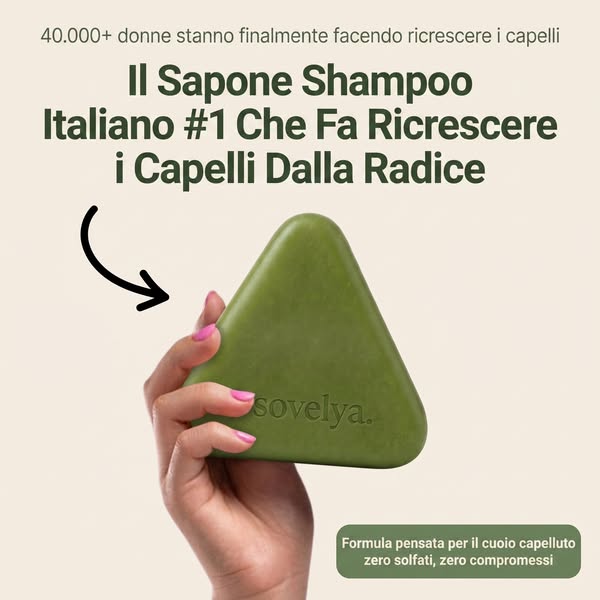 Sapone Coreano per la Crescita dei Capelli — Ferma la Caduta con 12 Erbe