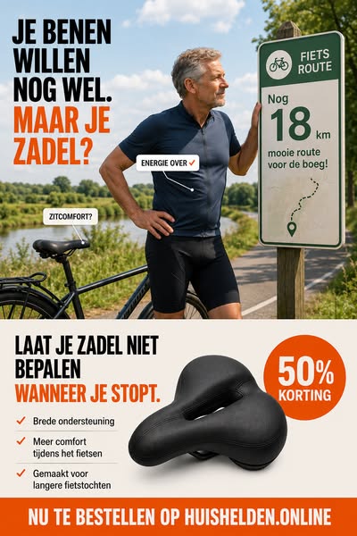 Je benen kunnen meer. Je zadel niet