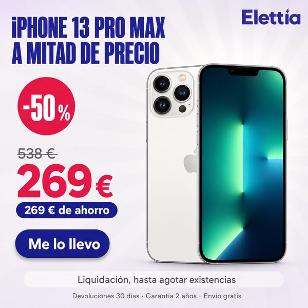 Pro Max a mitad de precio