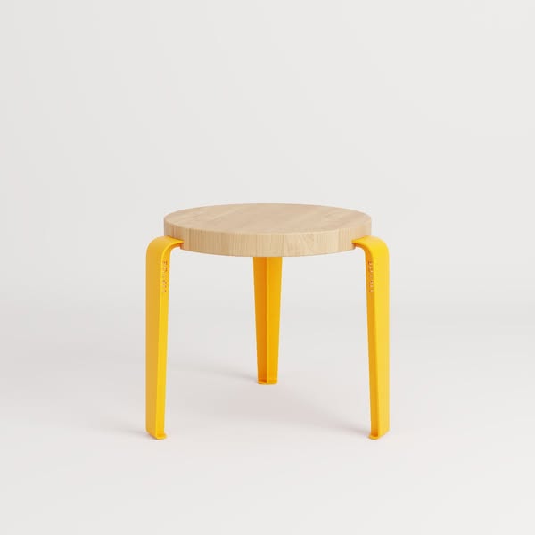 Tiptoe Mini Lou Oak Kids Stool Sun Yellow