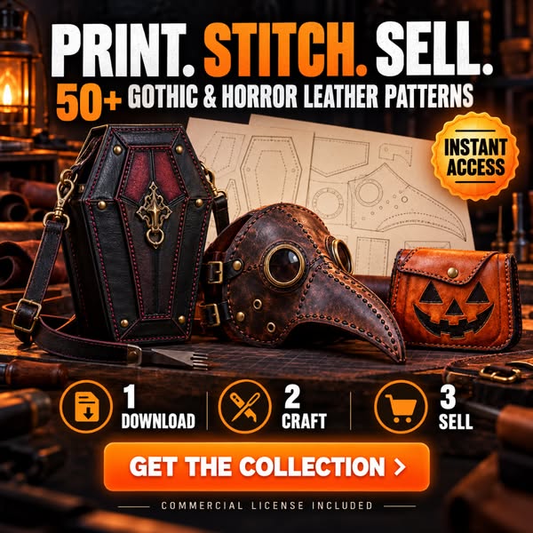 50+ Gothic & Horror Leather Patterns | Complete Bundle
