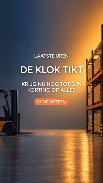 Tot 56% korting op het hele assortiment