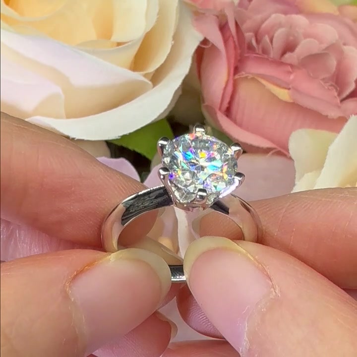 Selection Classic Six-Prong Moissanite Engagement Ring