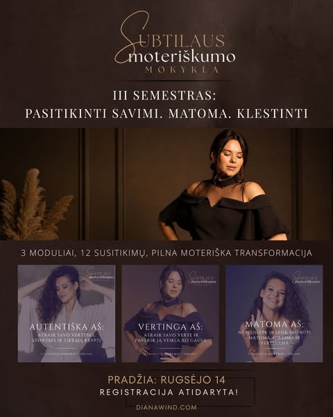 III semestras: pasitikėjimas savimi