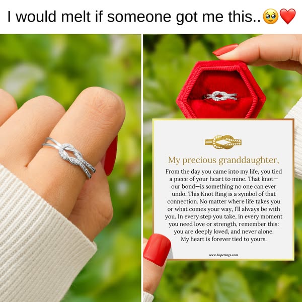 To My Granddaughter - Love Knot Ring