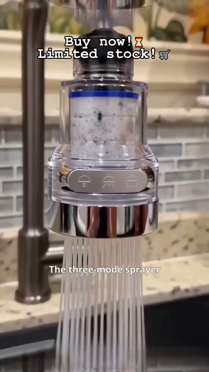 3-Gear Faucet Filter | 360° Rotating Tap Aerator