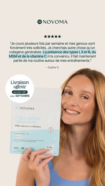Livraison gratuite pendant 48 h pour des articulations souples