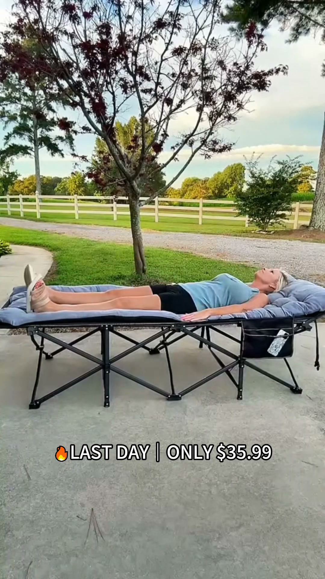 Instant‑Setup Camping Cot — Perfect For Outdoor & Guest Use