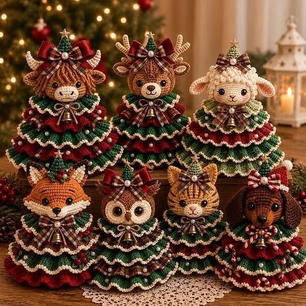 Crochet Animal Christmas Tree DIY Kit – Stitch a Little Christmas Magic