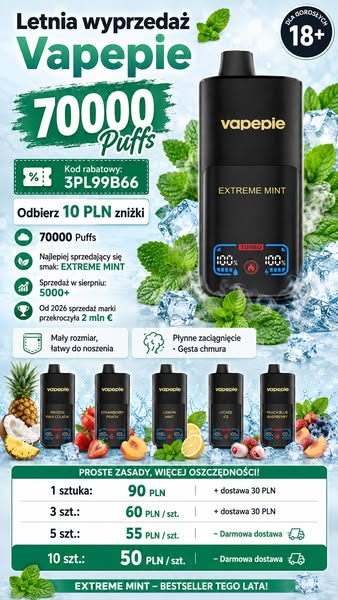 VAPEPIE 70K EXTREME MINT – hit smaku