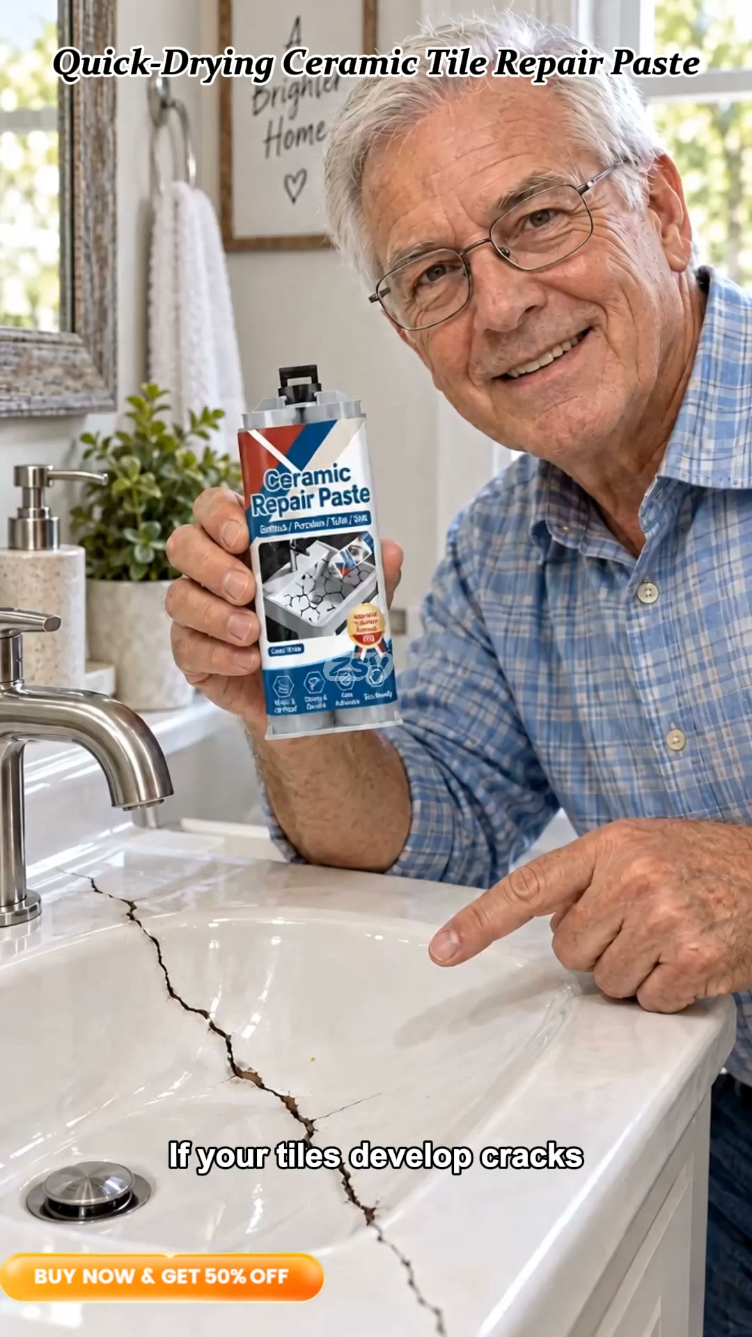 50% OFF! Ceramic Tile Repair Paste – Restore Cracks & Chips Easily With A DIY Waterproof Repair Solution
