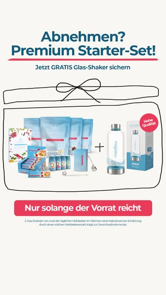 Premium-Set + GRATIS Glas-Shaker: Abnehmen² zum Vorzeigen