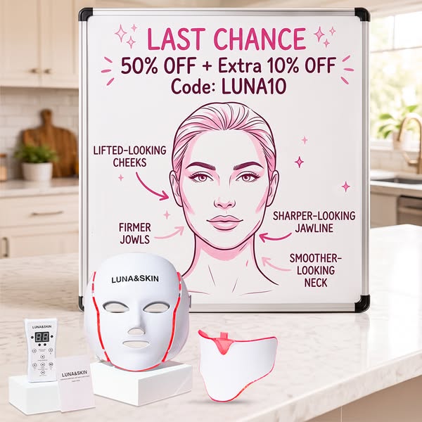 7 LED Colours + Microcurrent for Firm, Lifted Skin