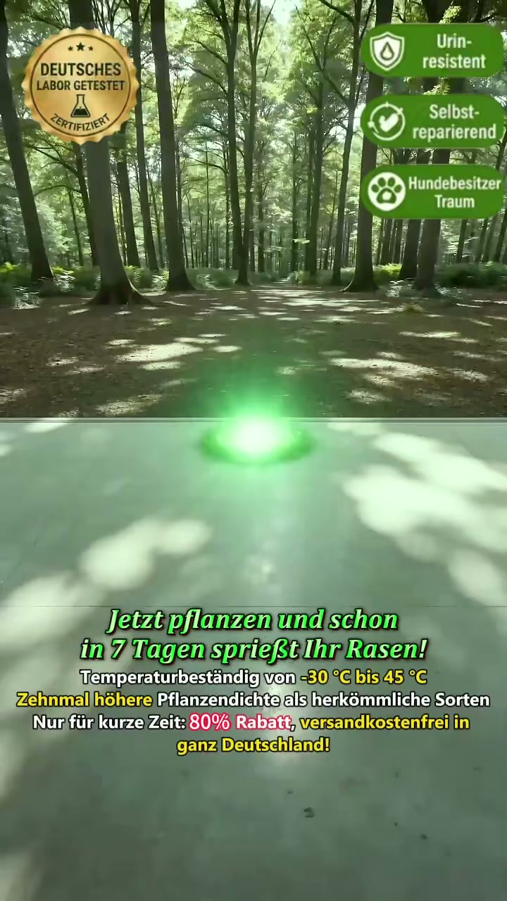 99% Keimrate in 7 Tagen – Grassamen verschiedener Sorten