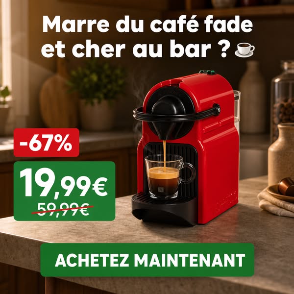 Nespresso Inissia + 100 capsules — 19,99 €