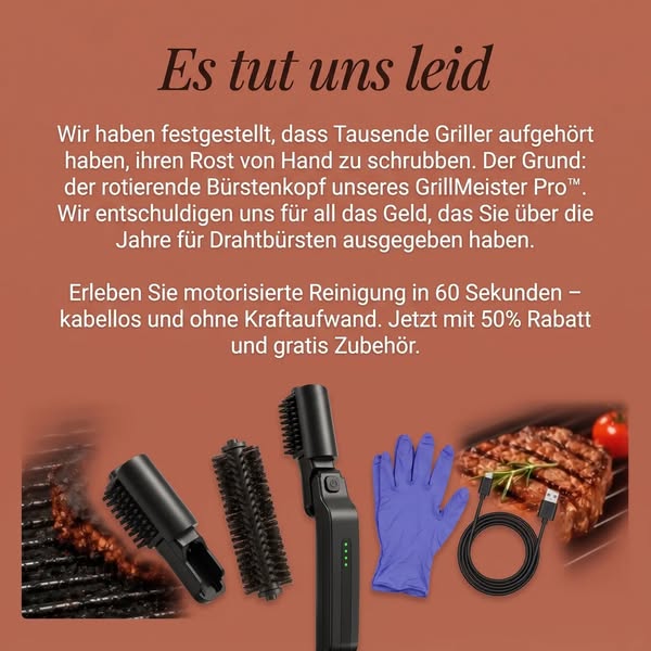 Deinen Grill in 5 Minuten sauber | 50% Rabatt