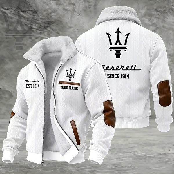 Maserati Casual Design Custom Name Fleece Jacket