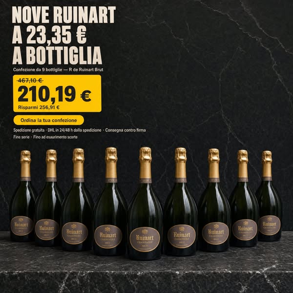 Confezione da 9 Bottiglie - Champagne R de Ruinart Brut | Vinatique