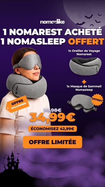 Offre d'Halloween : 1 coussin acheté = 1 masque offert