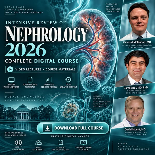 Harvard Intensive Review of Nephrology 2026 – Videos + Subtitles + PDF Slides – Medicalcourses