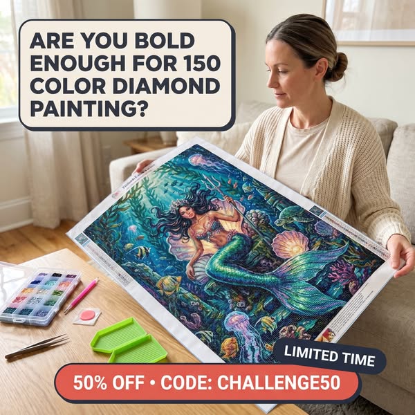 150 Color Diamond Painting | 50% Off First Kit