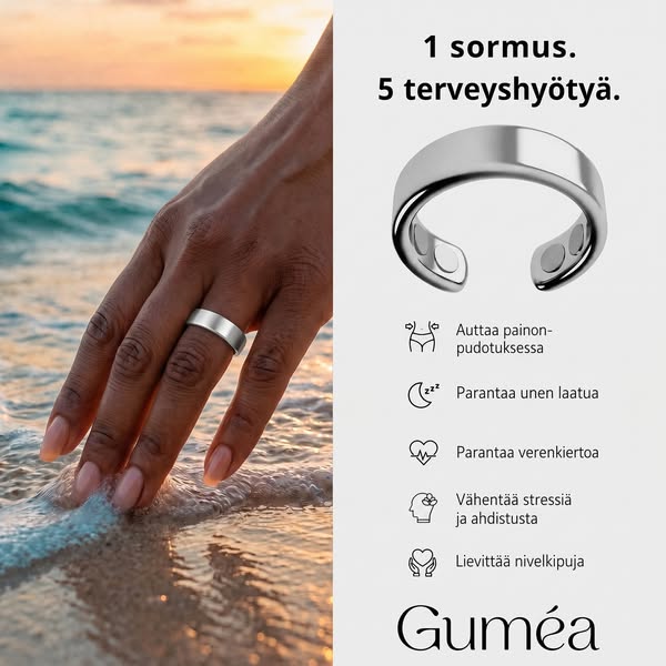 1 sormus. 5 terveyshyötyä.