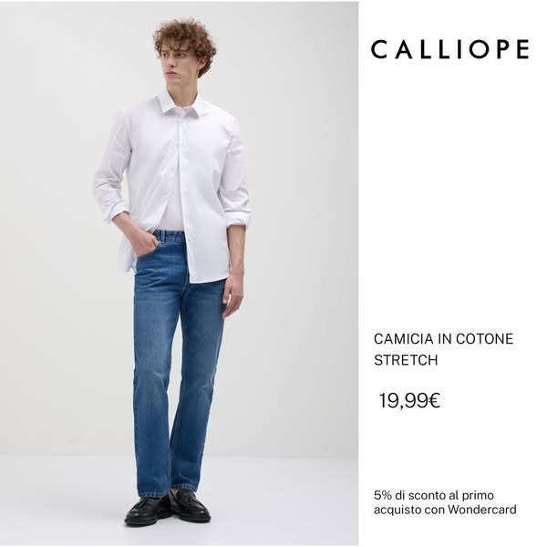 Camicia in cotone stretch