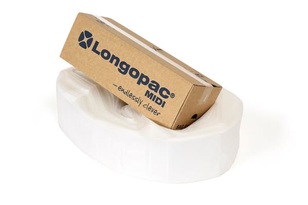 Sopsäcksslang Longopac Midi, transparent, 85 meter
