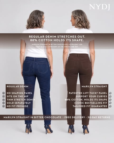 Look one size smaller in the Marilyn Straight.