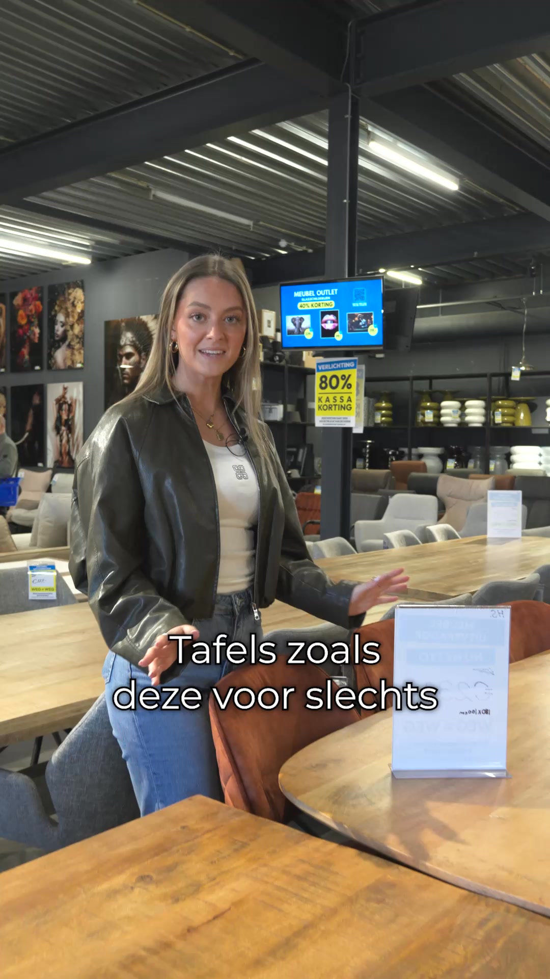 50% KORTING OP EETTAFELS