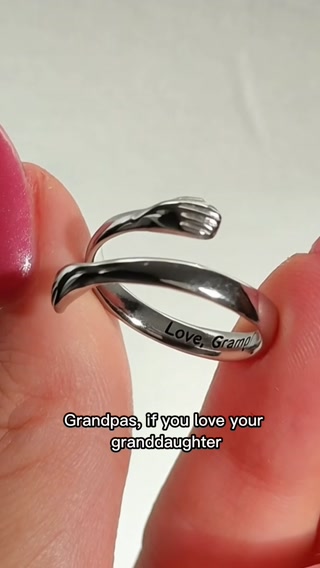 Grandpa & Granddaughter Hug Ring