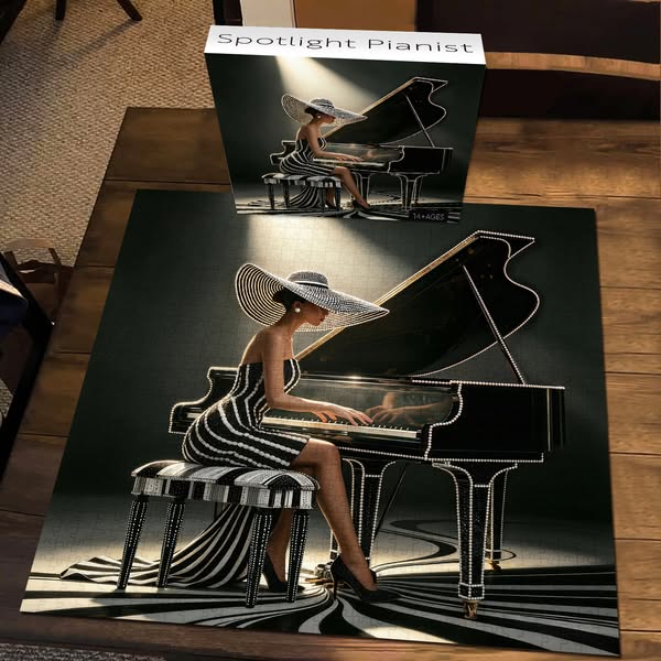 Spotlight Pianist Jigsaw Puzzle 1000 Pieces