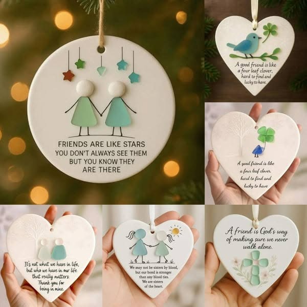 Heart-Shaped Sea Glass Friendship Decor - Shaped by Nature & Crafted by Hand