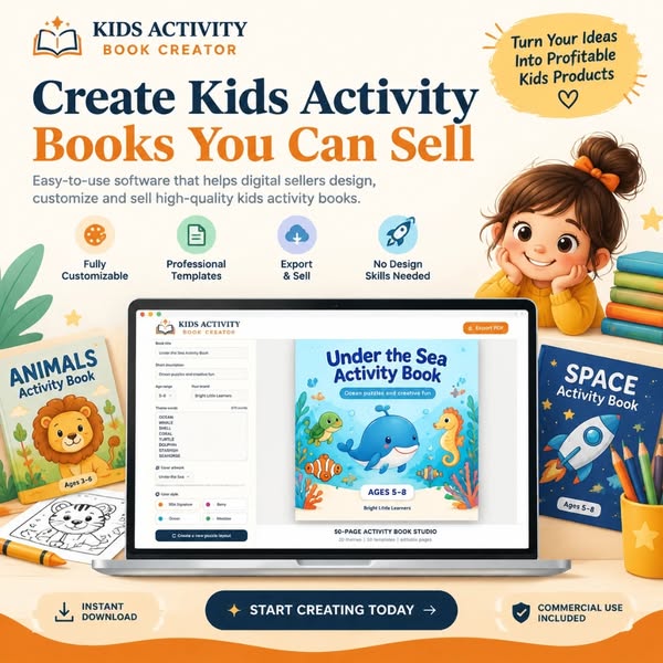 Create & Sell Kids’ Activity Books