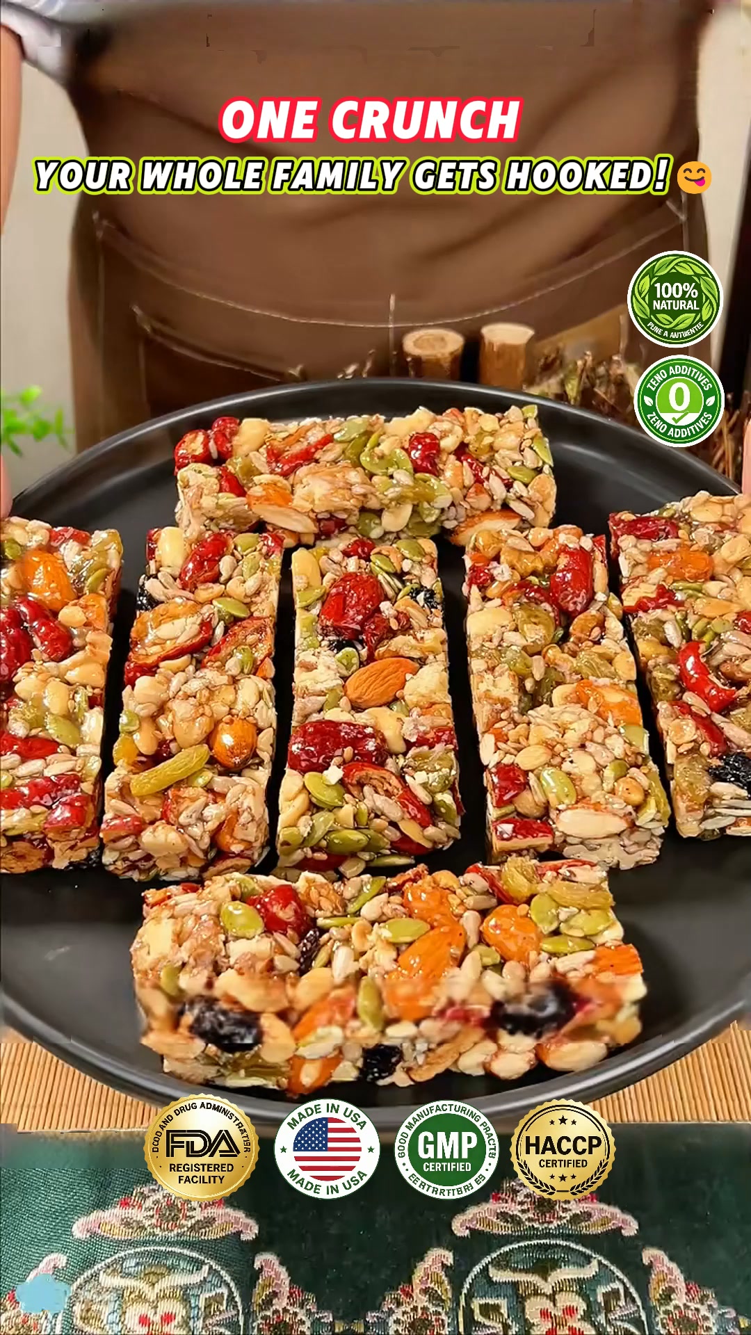 Rich, fulfilling chew and crunch in every bite-Premium Eight Treasures Nut Cake