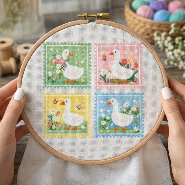 90% Off Geese Cross Stitch Pattern