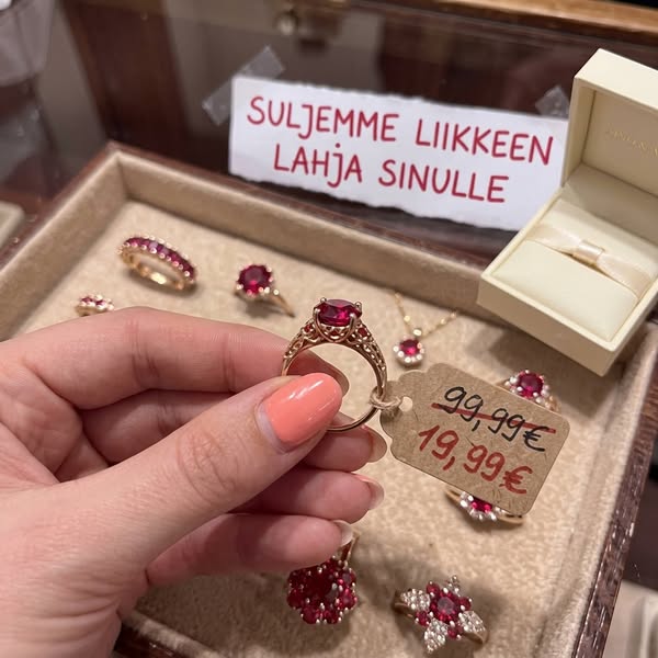Näyttää 150€. Sinulle 29,95€.