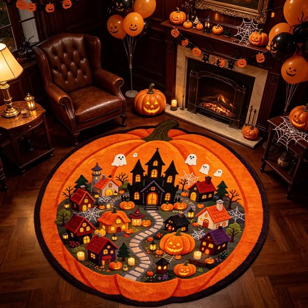 Washable Gothic Fantasy Printed Rug