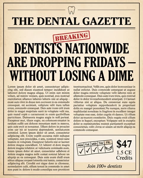 Why 5 Days a Week Is the Wrong Schedule for Dentistry