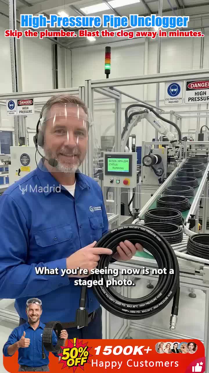 High Pressure Drain Cleaning Hose Kit