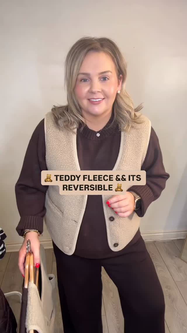 New REVERSIBLE Teddy Gilet