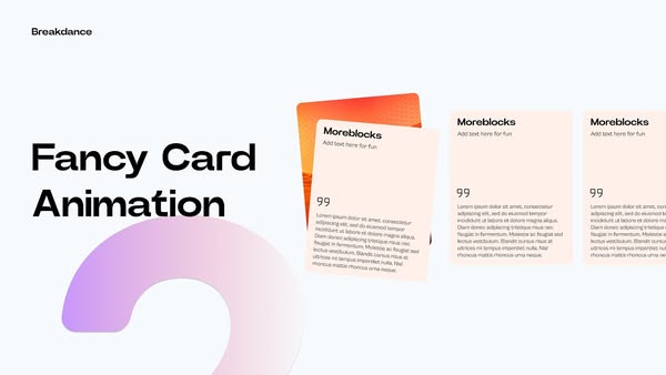 No-Code Fancy Card Animation