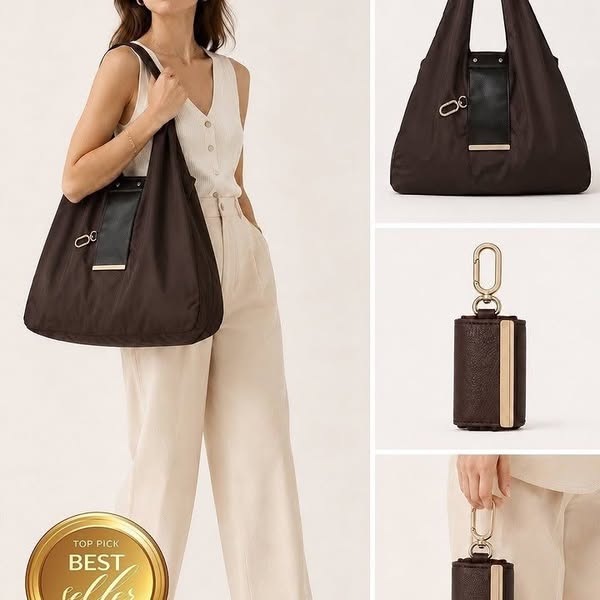 Foldable Shopping Bag Keychain Eco-Friendly Reusable Tote Bag - White / Super fast delivery On Sale & Quick Ship