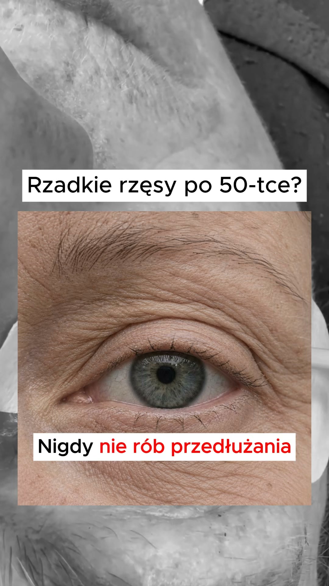 Rzadkie rzęsy po 50? Nie przedłużaj ich