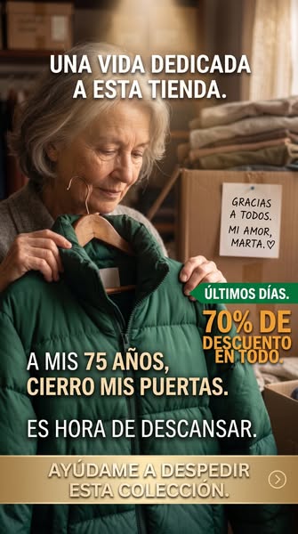 Quedan pocas unidades — 70% OFF y envío gratis por cierre